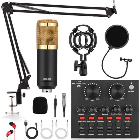 Podcast Equipment Bundle, Audio Interface with All in One Live Sound Card - Picture 4 of 7